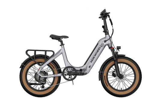 eBike Mokwheel Slate in platinum color, shown in its box, product image of the grey model, item number 4252220