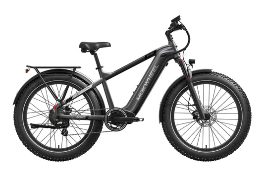 Mokwheel Basalt 2.0 Step Over in Gray, side view, in store and ready to ride at eBike Super Shop San Diego