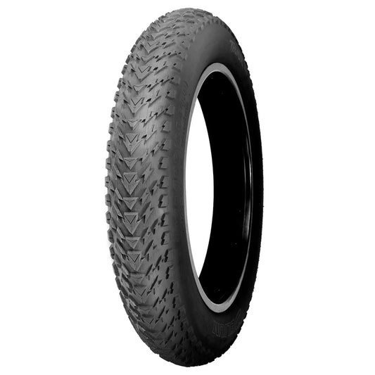 A 20x4 inch Delium Thundr eBike tire with a rugged tread pattern, shown in a close-up product image against a white background.