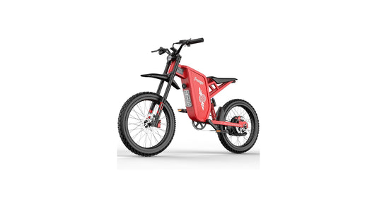 Red Freego X2 Pro electric bike, side view, on a white background