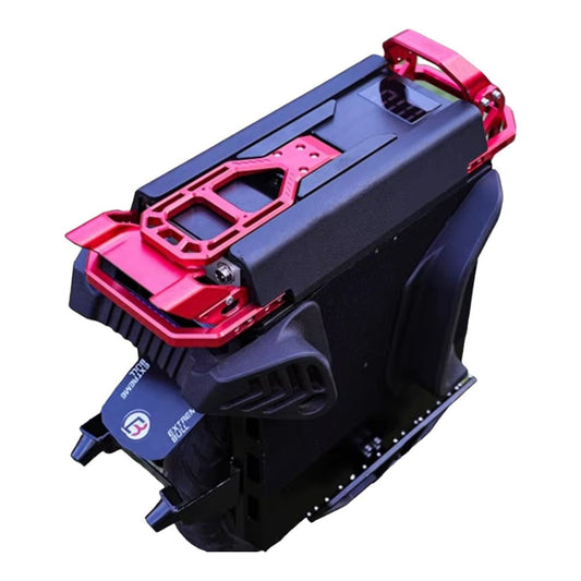 Side view of the Commander GT Pro electric unicycle showing its large wheel, sturdy pedals, and sleek black body with red accents.