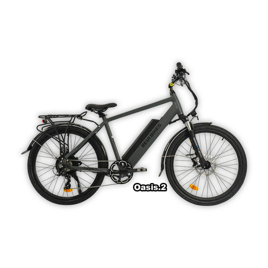 eBike Revi Oasis.2 electric bike in box, color antracit, product image