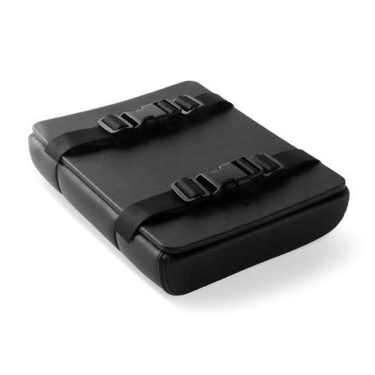 Black eBike seat pad accessory for Murf Cargo, shown in product image