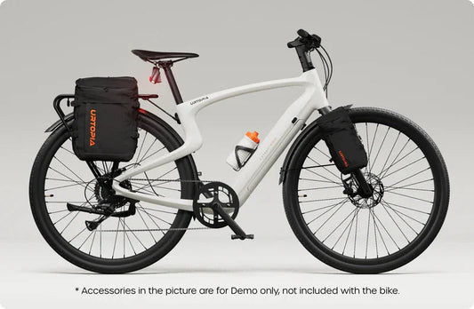 Urtopia Carbon1 Pro eBike in matte black, shown in its box