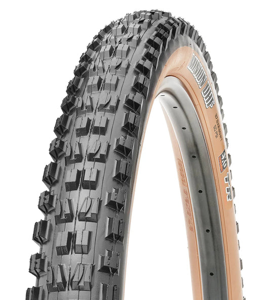 Maxxis Minion DHF 29x2.50 e-bike tire with tan sidewall, product image