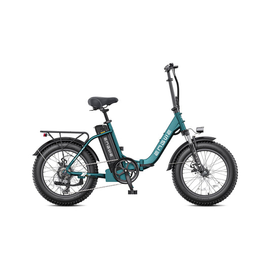 ENGWE L20 2.0 electric bike in sea green color, side view, displayed on a white background.