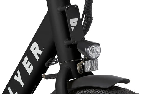 Black RADIO FLYER Via 500w Step Thru electric cargo eBike with 24x2.4 street tires, product image