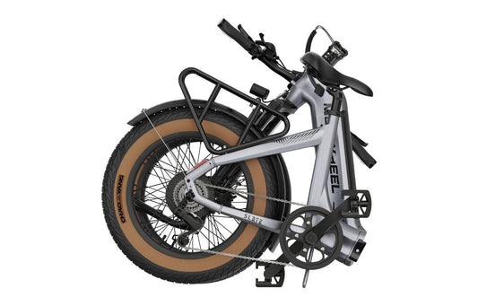 Mokwheel Slate eBike in Denim color, shown inside its original box, product image.