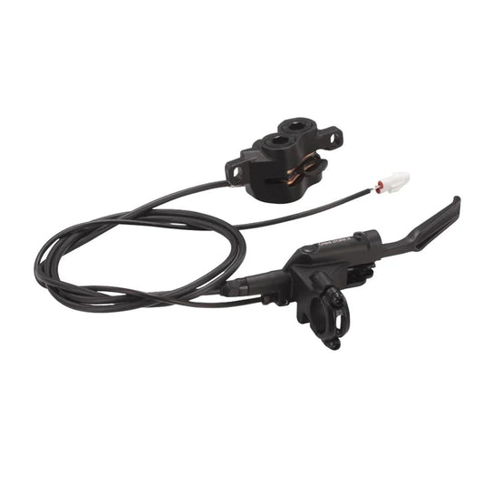 Front view of eMOTO eMOTO Brake Caliper with left handle and lever for eRIDE PRO