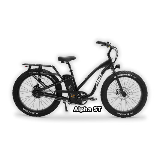 Obsidian Black eBike Murf Alpha ST in box, product image showing packaged bicycle