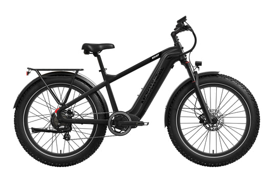 Mokwheel Basalt 2.0 Step Over in Phantom Black, side view, in store and ready to ride at eBike Super Shop San Diego