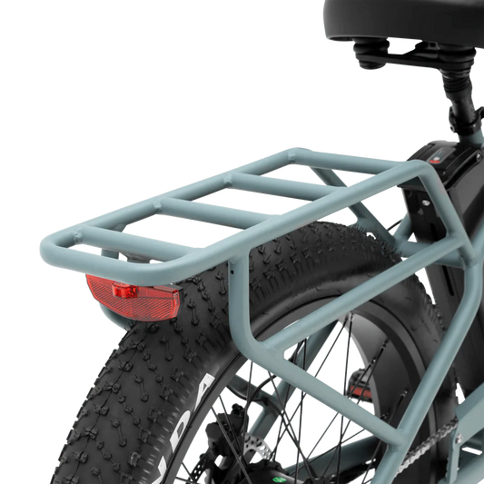 Black Alpha Murf fat tire electric beach cruiser eBike with 52v 750w motor, side view, product image