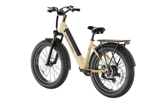 Mesa Plus ST 750W step-thru eBike with 26x4 fat tires, electric beach cruiser design, shown in product image