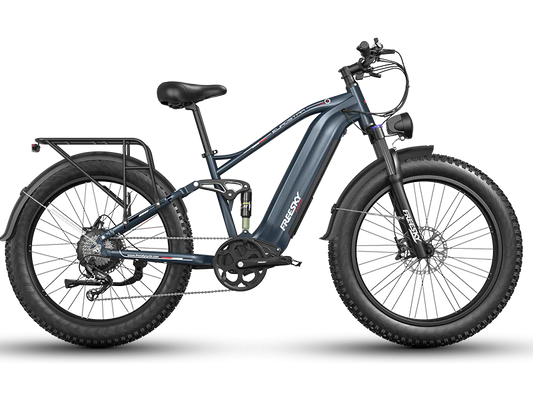 Gray Freesky Eurostar Ultra M-410 eBike side view with battery and motor visible