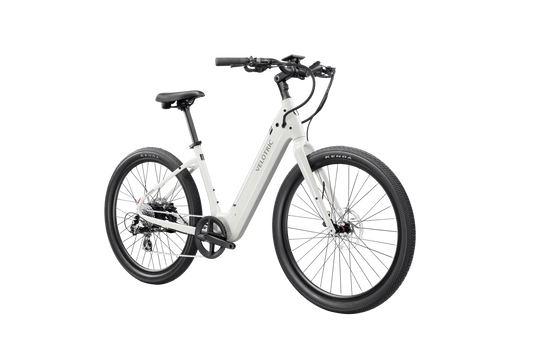 Velotric Breeze 1 electric bike in satin white, side view, against a plain background