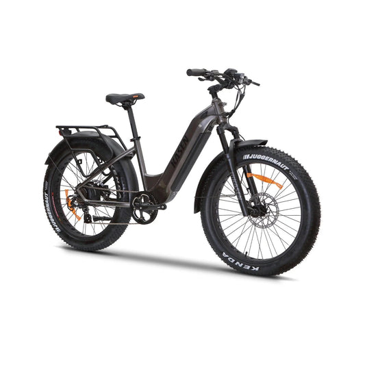 Kasen Ranger ST 2.0 eBike in green, packaged inside a cardboard shipping box