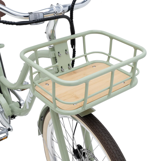 Side view of the Murf Gigi 2.0 eBike in matte black, showing its step-through frame, wide tires, and rear cargo rack against a plain background.