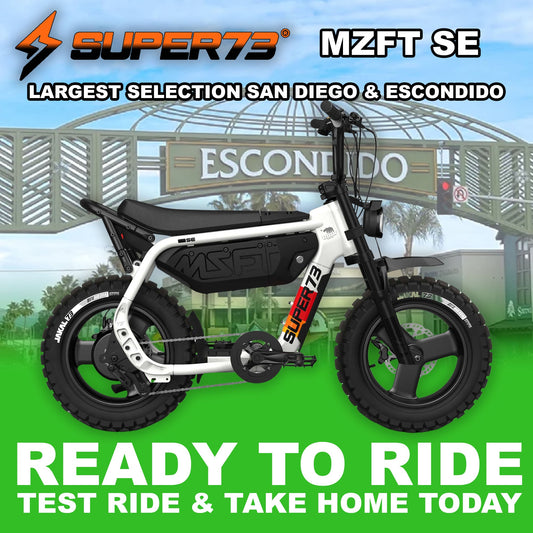 Super73 MZFT in Baja, side view, in store and ready to ride at eBike Super Shop San Diego