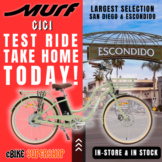 Sage green Murf Gigi eBike, side view, ready to ride, product image