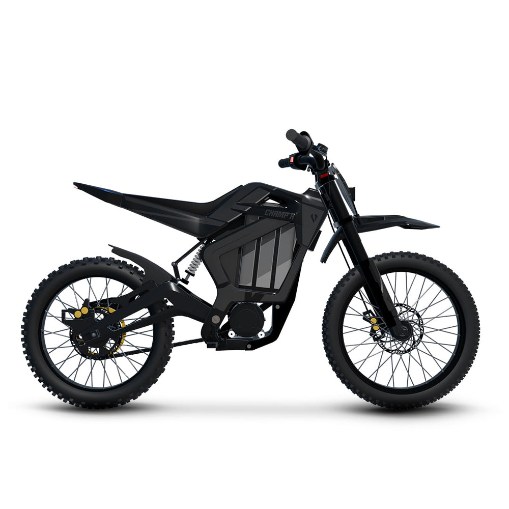 Superhuman Champ Pro R electric dirt bike in Midnight Black