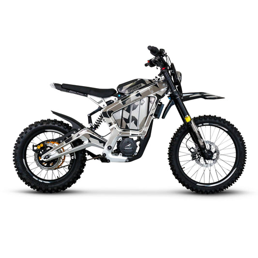 Superhuman Champ Pro M electric dirt bike in Silver