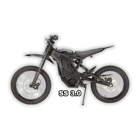 eMOTO eRide Pro SS 3.0 electric bike in black, shown inside its box