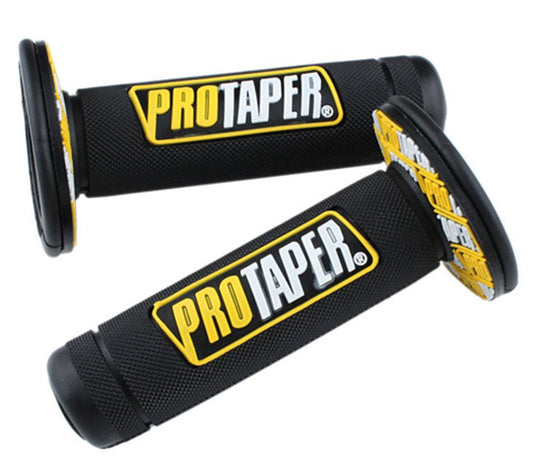 Pro Taper eMOTO Grips in black and yellow, product image showing yellow accents, model 235