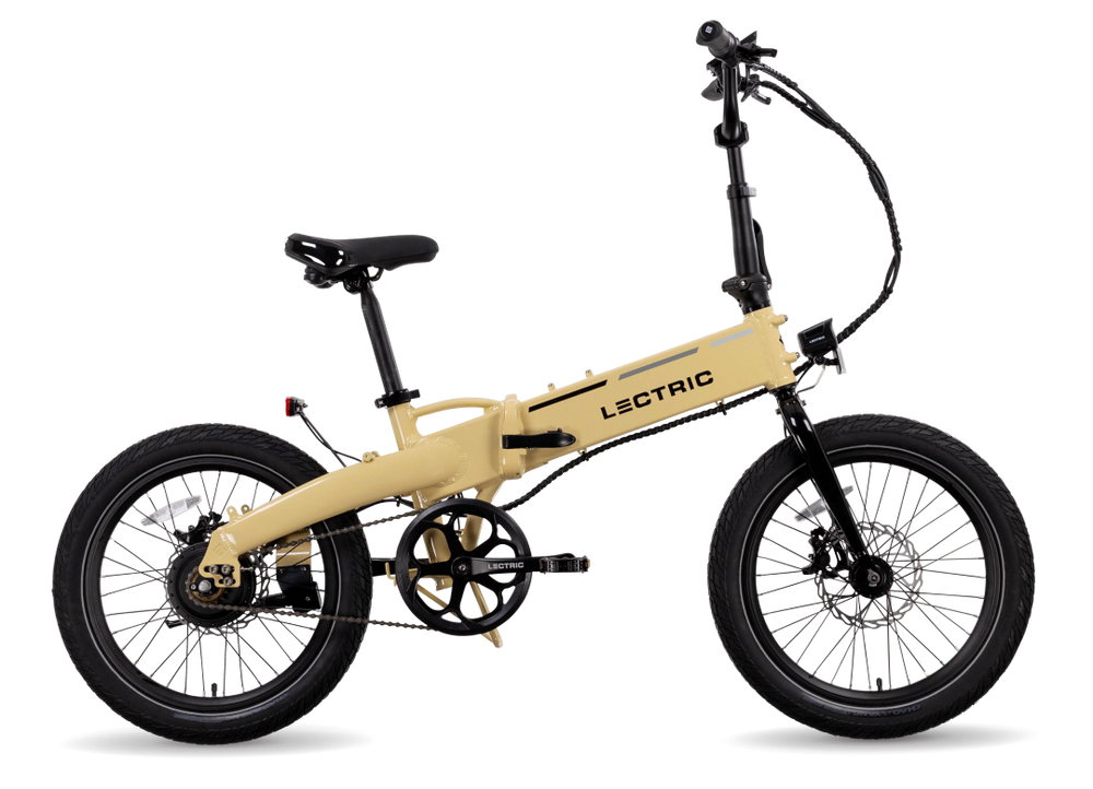 Lectric XP Lite 2 electric bike in Sandstorm color, side view, against a white background