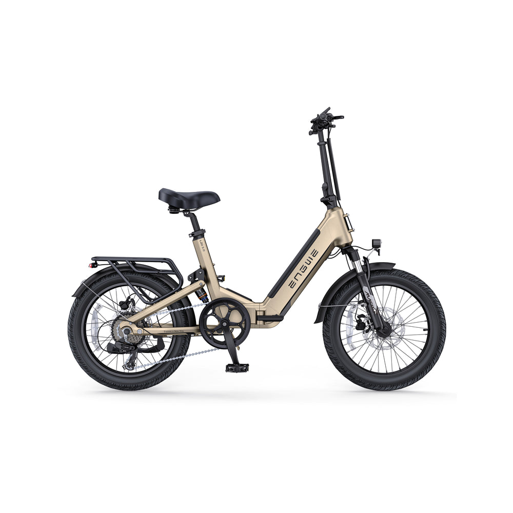 ENGWE L20 3.0 electric bike in champagne color, side view, displayed on a white background