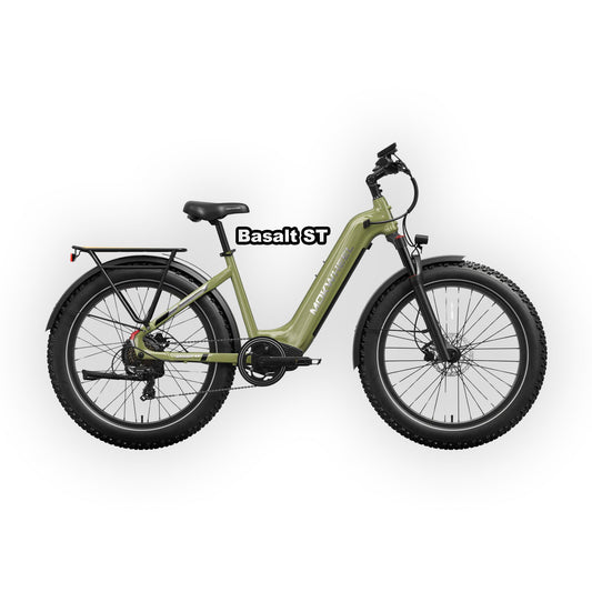 Mokwheel Basalt ST eBike in green, size large, shown in its box