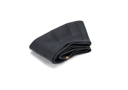 A 20x5 eBike inner tube displayed against a white background, showing its circular shape and attached valve.