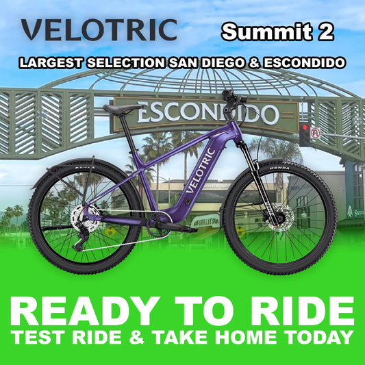 Velotric Summit 2 eBike in Galaxy Purple, Regular size, side view, ready to ride