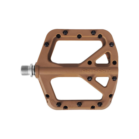 Brown nylon eBike pedal with textured surface, shown from a side angle against a plain background.