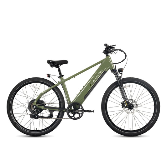 Lectric XPress 2 eBike in Pine Green, side view, product image