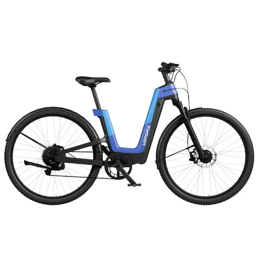 Urtopia Carbon Fusion GT eBike in Deep Sea Blue, side view, product image