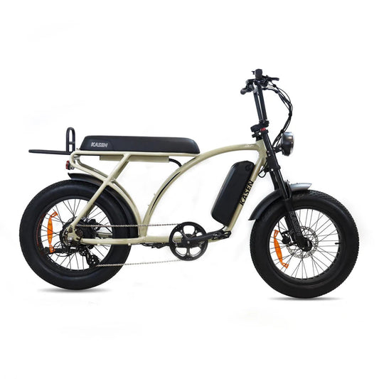 Red Kasen Kabbit Classic eBike on a white background, ready to ride, side view