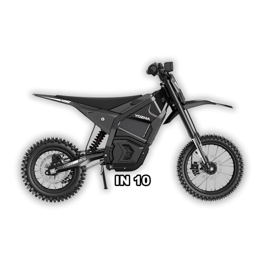 eMOTO Yozma IN 10 electric scooter in black, shown inside its box