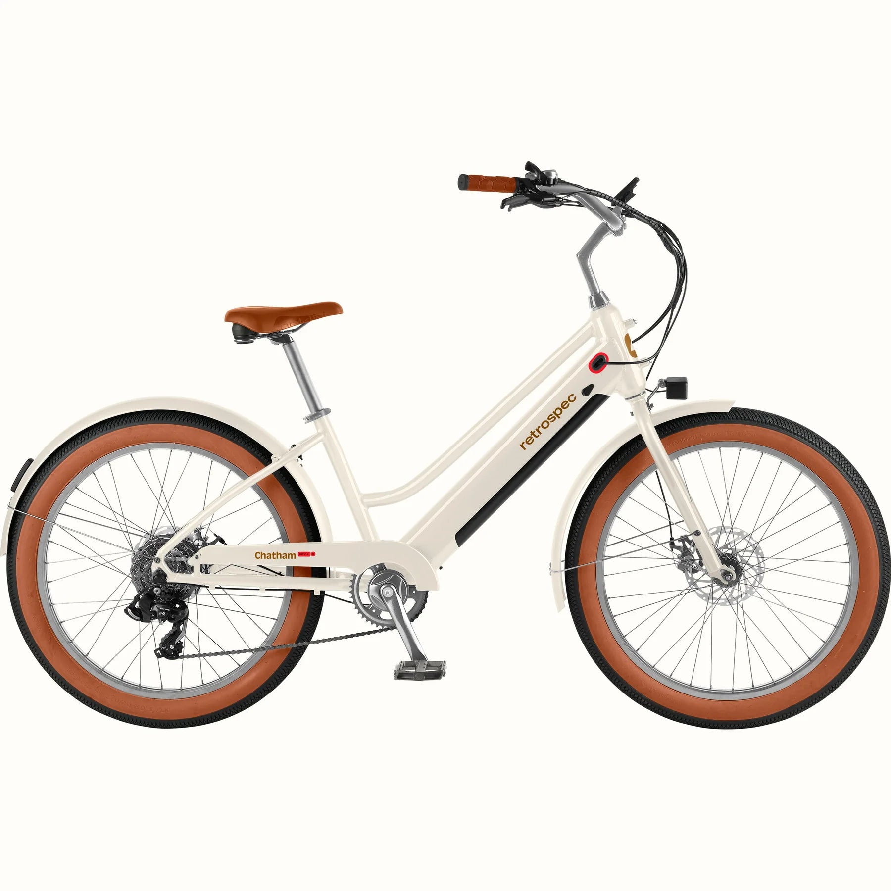 eBike Retrospec Chatham Rev Plus 2 - Step Thru - Eggshell - In a
