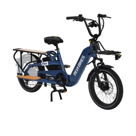 A sleek eBike Revi Flux in Nebula 2 color, shown from a side angle highlighting its modern frame, integrated battery, and stylish design.
