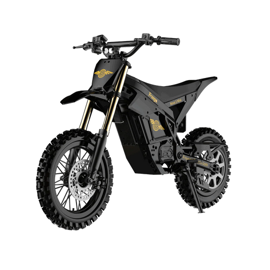 A compact black eBike Freego Nova 5 Mini with a step-through frame, small wheels, and a rear rack, displayed on a white background.