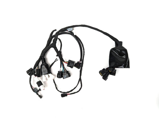 A complete wiring harness compatible with Surron Light Bee, featuring multiple connectors and cables arranged on a white background.