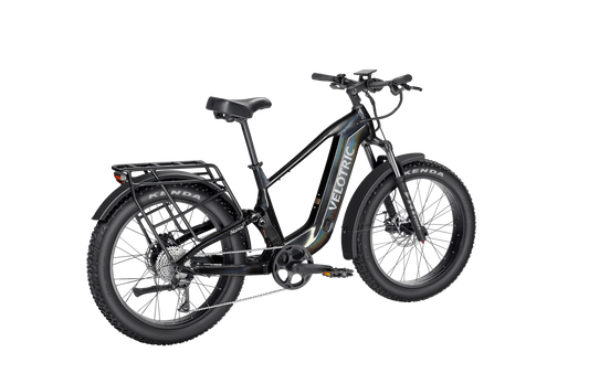 Velotric Nomad 2X High Step eBike in Obsidian color, side view, displayed against a plain background