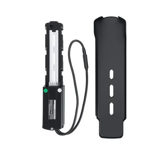 Macfox Battery Base X1S for eBike, black rectangular battery pack with handle, displayed on white background