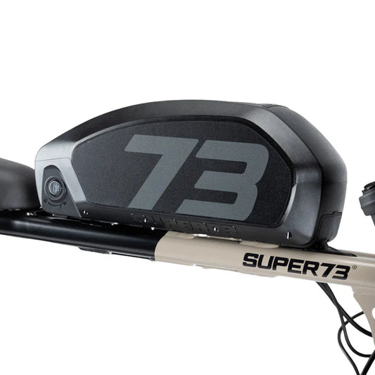 Product image of the Super73 Pro 750 eBike battery, showing the battery part designed for Super73 electric bikes.