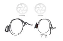 Close-up view of the Macfox X1 Series X7 X7L X2 hydraulic disc brake assembly for eBikes, showing the brake caliper, rotor, and mounting hardware.