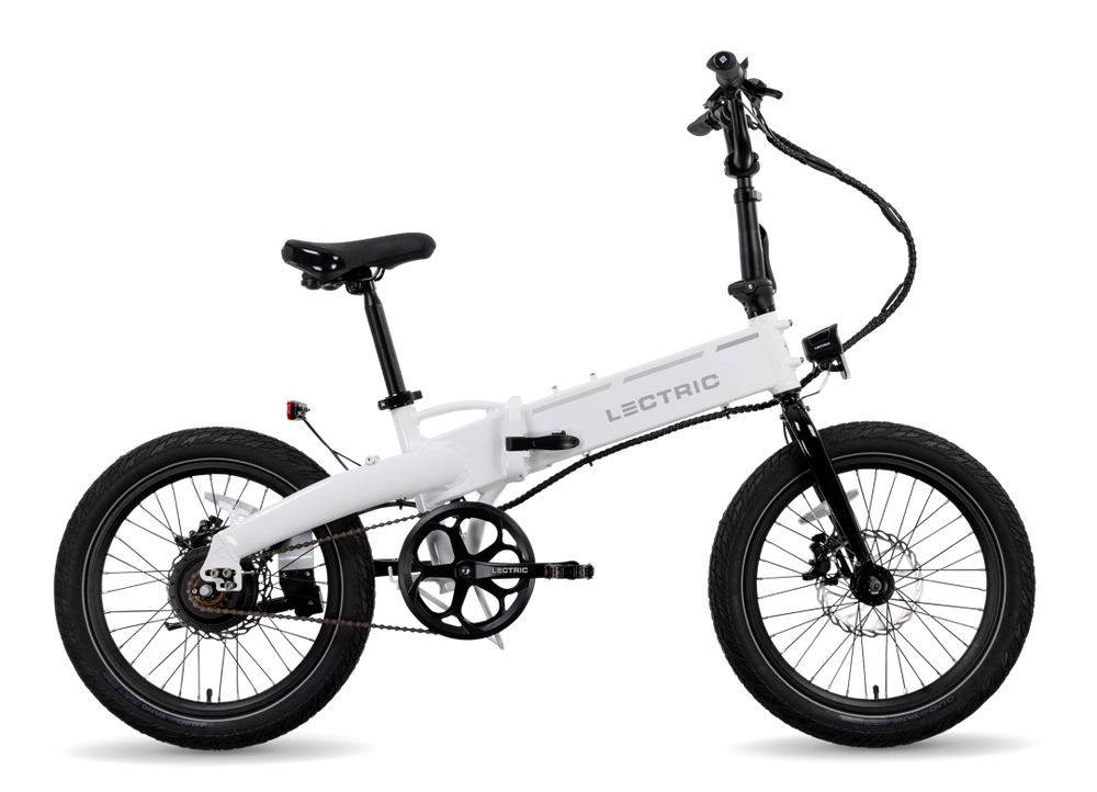 Lectric XP Lite 2 electric bike in Arctic White, side view, against a plain background