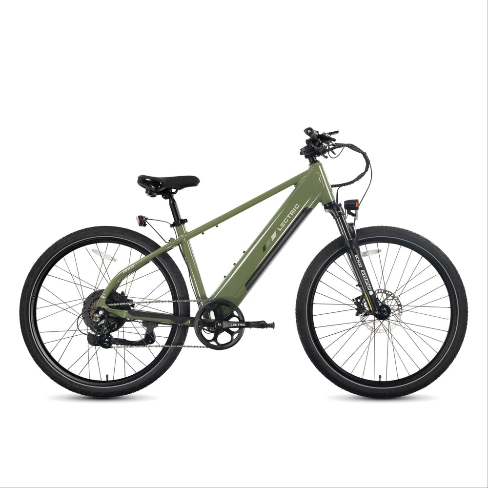 Lectric XPress 2 eBike in Pine Green, side view, product image