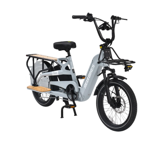 Gray eBike Revi Flux electric bicycle side view on white background