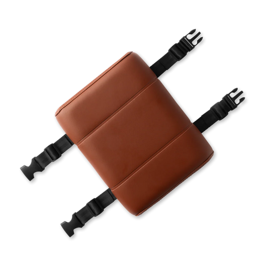 Brown eBike seat pad accessory for Murf Cargo, product image showing padded seat in brown color.