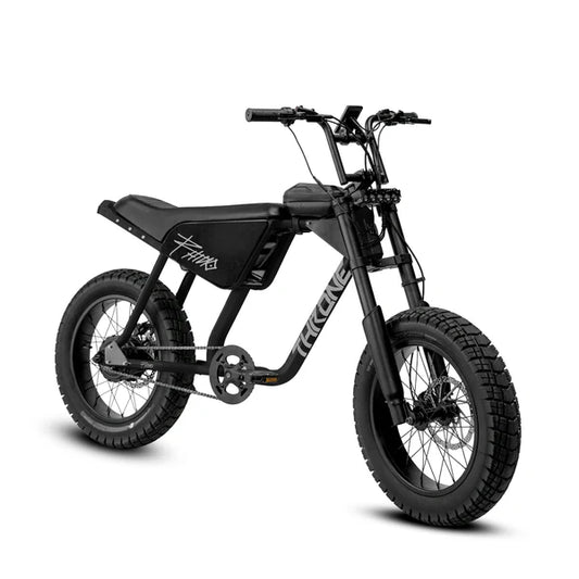 Black eBike Strike Rhino model, side view, against a white background